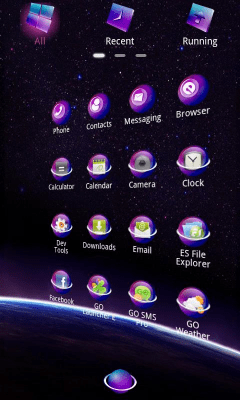 Screenshot of the application starry night2 Theme GOLauncher - #3
