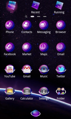 Screenshot of the application starry night2 Theme GOLauncher - #4