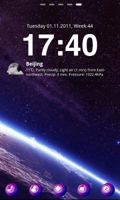 Screenshot of the application starry night2 Theme GOLauncher - #5