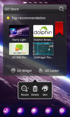 Screenshot of the application starry night2 Theme GOLauncher - #8