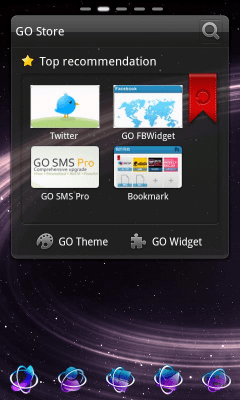 Screenshot of the application Starry Light Theme GO Launcher - #1