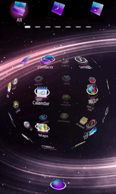 Screenshot of the application Starry Light Theme GO Launcher - #4