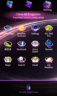 Screenshot of the application Starry Light Theme GO Launcher - #5