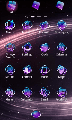 Screenshot of the application Starry Light Theme GO Launcher - #7