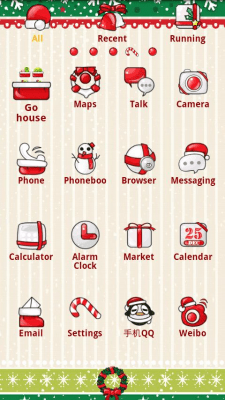 Screenshot of the application Happyxmas Theme GO Launcher EX - #6