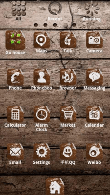 Screenshot of the application ZT Wood Theme GO Launcher EX - #3