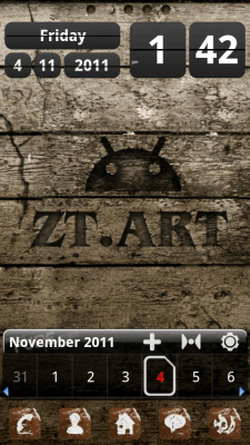 Screenshot of the application ZT Wood Theme GO Launcher EX - #4
