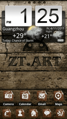 Screenshot of the application ZT Wood Theme GO Launcher EX - #5