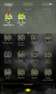 Screenshot of the application DIRT Theme GO Launcher EX - #1