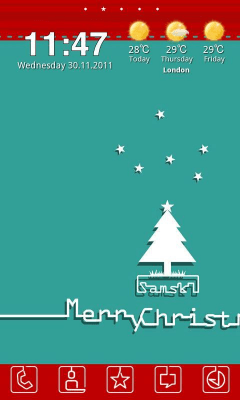 Screenshot of the application S Christmas Theme GO Launcher - #4