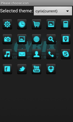 Screenshot of the application Cyrix GO LauncherEX Theme - #4