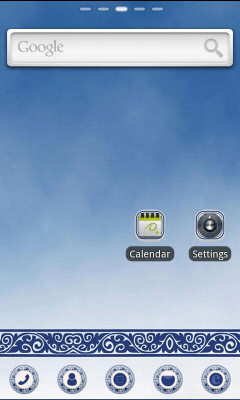 Screenshot of the application Porcelain Theme GO Launcher EX - #6