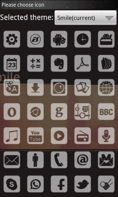 Screenshot of the application Smile Theme GO LauncherEX - #1