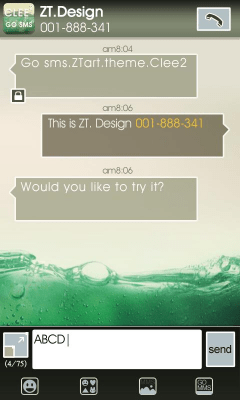 Screenshot of the application GO SMS Pro Clee2 Theme - #2