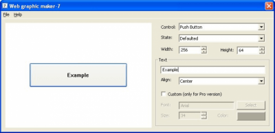 Screenshot of the application Web Graphic Maker-7 - #1