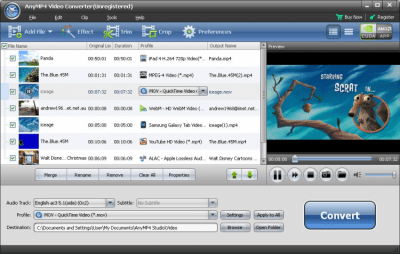 Screenshot of the application AnyMP4 Video Converter - #1