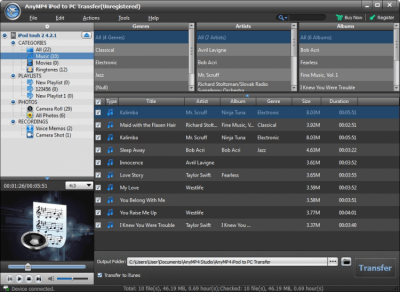 Screenshot of the application AnyMP4 iPod to PC Transfer Standard - #1