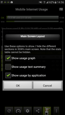 Screenshot of the application 3G Watchdog - Data Usage - #3
