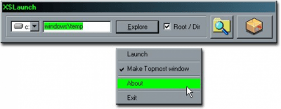 Screenshot of the application XSLaunch - #1