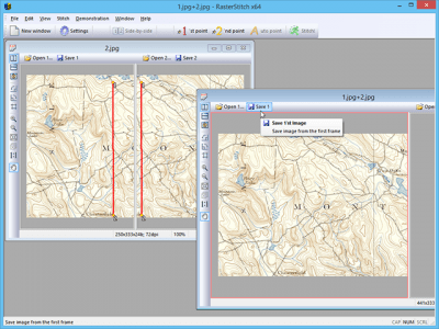 Screenshot of the application RasterStitch - #1