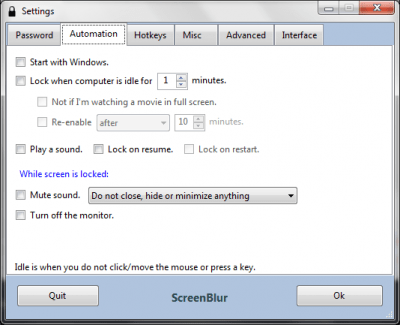 Screenshot of the application ScreenBlur - #3