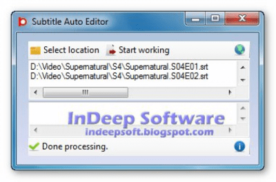 Screenshot of the application Subtitle Auto Editor - #1