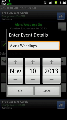 Screenshot of the application Countdown in Status Bar - #4