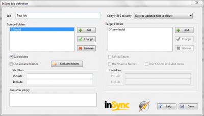 Screenshot of the application InSync - #1