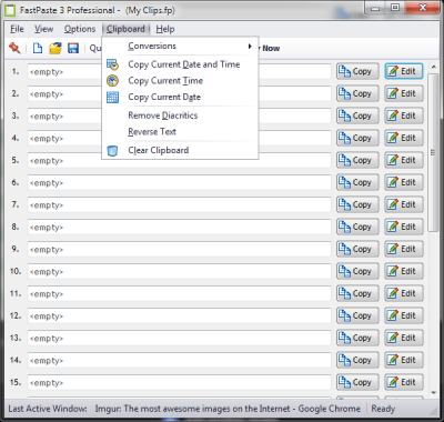 Screenshot of the application FastPaste - #3