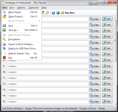 Screenshot of the application FastPaste - #4