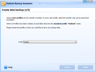 Screenshot of the application Outlook Backup Assistant - #4