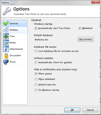 Screenshot of the application Tree Notes - #5