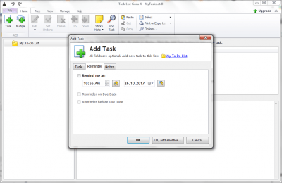 Screenshot of the application Task List Guru - #3