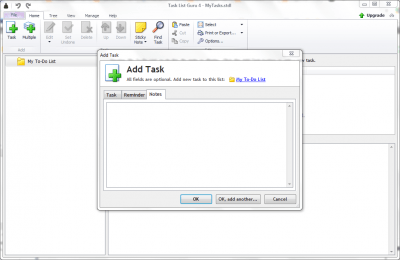 Screenshot of the application Task List Guru - #4