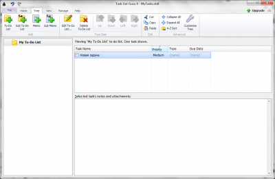 Screenshot of the application Task List Guru - #5