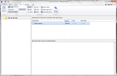 Screenshot of the application Task List Guru - #6