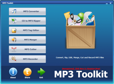 Screenshot of the application MP3 Toolkit - #1