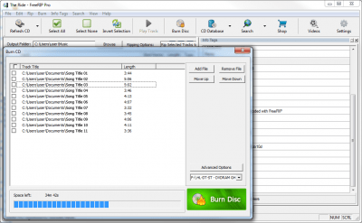 Screenshot of the application FreeRIP MP3 Converter - #4