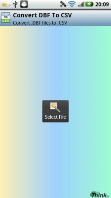Screenshot of the application DBF to CSV - #3