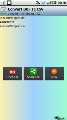 Screenshot of the application DBF to CSV - #4