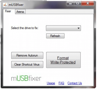 Screenshot of the application mUSBfixer - #1