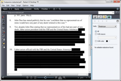 Screenshot of the application Redact-It Desktop - #1