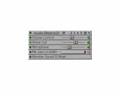 Screenshot of the application Audio Sliders - #1
