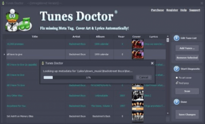 Screenshot of the application TunesDoctor - #1