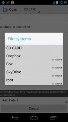 Screenshot of the application Jota+ Box Connector - #1