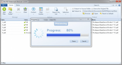 Screenshot of the application We PDF Watermark Remover - #3