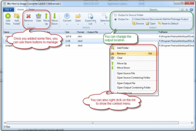 Screenshot of the application We Html to Image Converter - #3