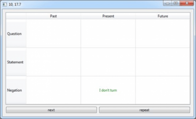 Screenshot of the application verb-trainer - #1