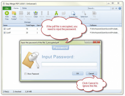Screenshot of the application We Batch PDF Merger - #3