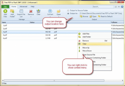 Screenshot of the application PDF to Flash SWF - #3